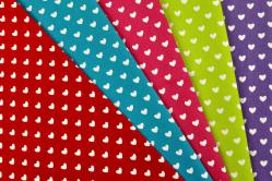 Bastel-Patchwork-Paket - kleine Herzen - Bunt