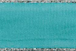 Stoffband Metallkante 25mm - 25m Rolle - Türkis