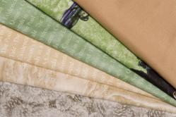 Patchwork-Quilt-Paket Beige / Grün