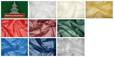 Organza Stoff Weihnachten - uni 