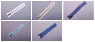 Metall-Reißverschluss nicht teilbar - brüniert - 14 cm 