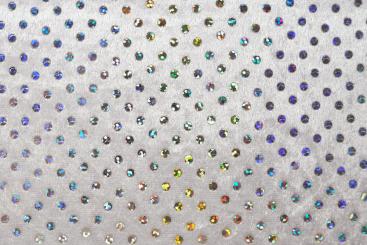 Silberpailletten Pannesamt - Weiß 