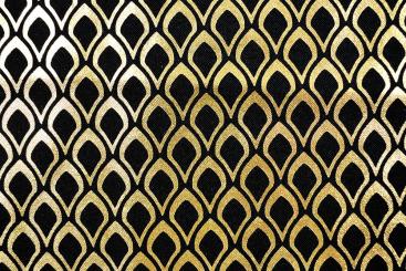Effektstoff Marrakesch - Schwarz/Gold 