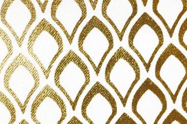 Effektstoff Marrakesch - Weiß/Gold 