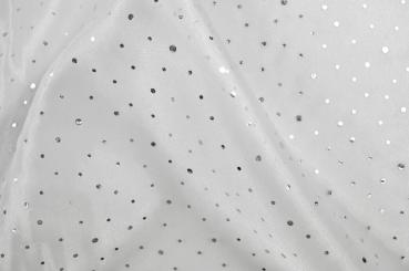 Sexy Organza Pailletten-Holo - Silber 