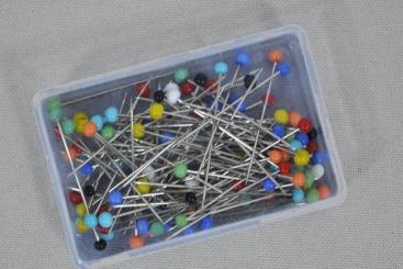 Glaskopf-Stecknadeln - Bunt - 100 Stück 