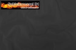 Baumwolle leicht B1 - Schleiernessel - 520 cm - Schwarz 