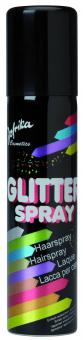 Glitter Haarspray Silber 