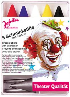 5 Schminkstifte mit Spitzer 