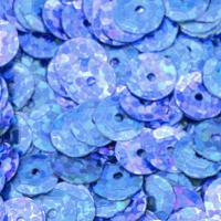 Pailletten, rund, gewölbt -  - ø 6 mm - 1 kg - Blau -  Hologramm 