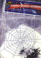 Spinnennetz - Weiß, 60 g, mit 4 Spinnen 