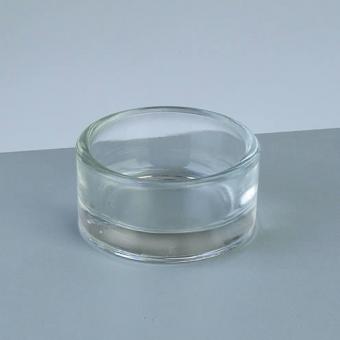 Teelichthalter Glas - 3 Stück - I ø 44 x H 18 mm -  - klar 