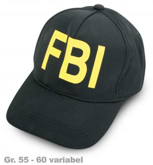 Basecap FBI - variable Größe 55 - 60 