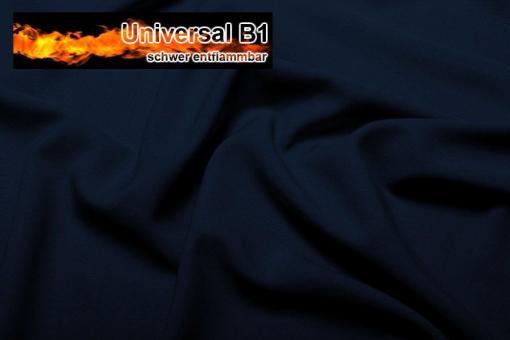 Universal Stoff B1 - 280 cm - schwer entflammbar Nachtblau