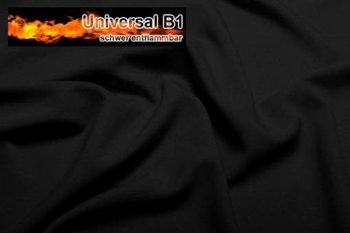 Universal Stoff B1 - 280 cm - schwer entflammbar Schwarz