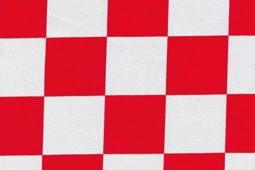 Universalstoff - Riesenkaro - Rot/Weiß 