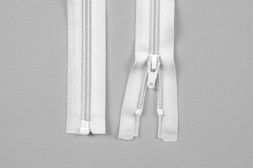 YKK-Kunststoff-Reißverschluss - teilbar - 70 cm Weiß