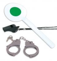Polizei-Set II (Handschellen, Polizeikelle,Trillerpfeife) 