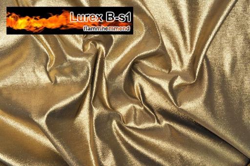 Lurex Stoff flammhemmend - 310 cm Gold