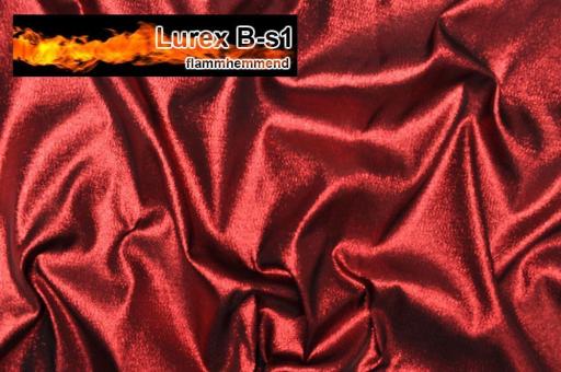 Lurex Stoff flammhemmend - 310 cm Rot