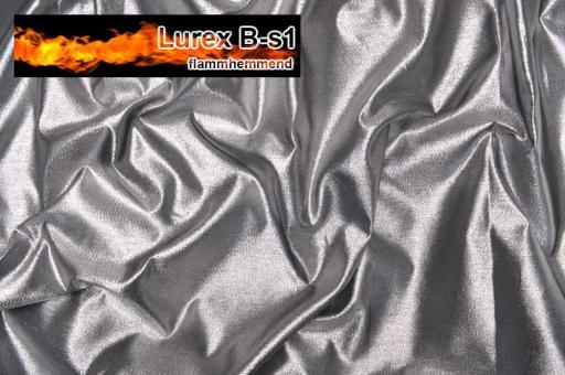 Lurex Stoff flammhemmend - 310 cm Silber