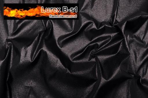 Lurex Stoff flammhemmend - 310 cm Schwarz