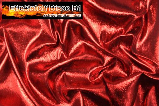 Effektstoff Disco schwer entflammbar - 310 cm Rot/Schwarz