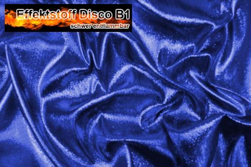 Effektstoff Disco schwer entflammbar - 310 cm Royal/Schwarz