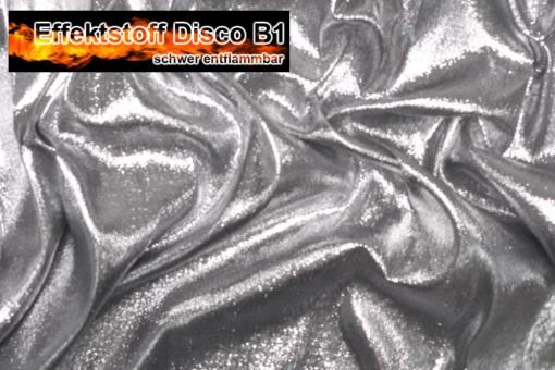 Effektstoff Disco schwer entflammbar - 310 cm Silber/Schwarz
