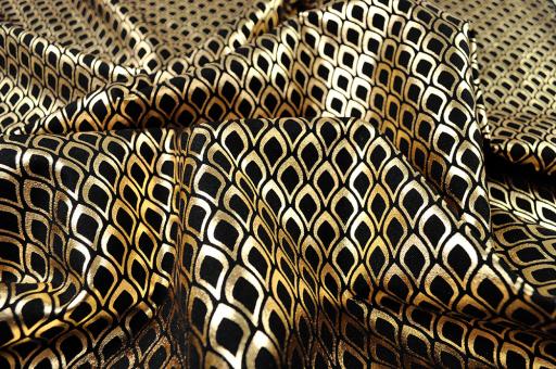 Effektstoff Orient - Schwarz/Gold 