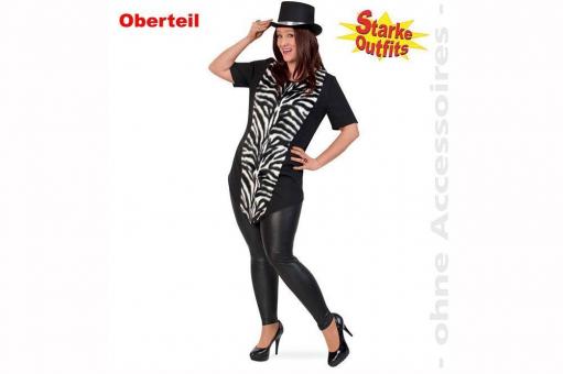 Zebra, Longshirt - große Größen 