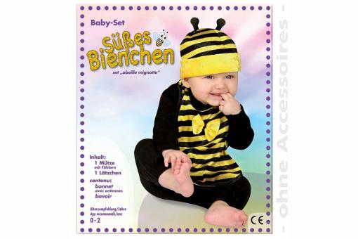 Baby-Set Biene - Lätzchen und Mütze 