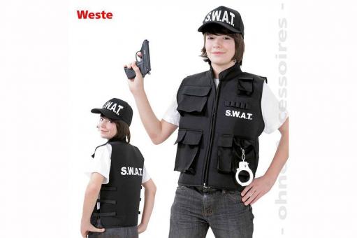 Kinder-S.W.A.T.- Weste - Schwarz 128
