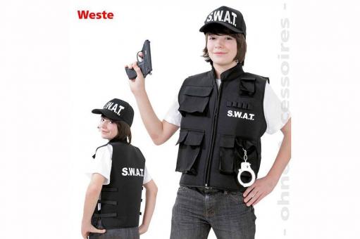 Kinder-S.W.A.T.- Weste - Schwarz 164