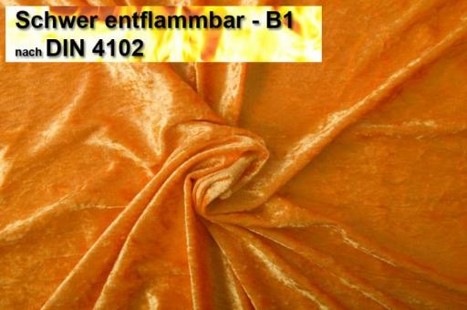 Pannesamt B1 - schwer entflammbar Orange