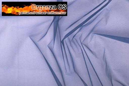 Organza - permanent schwer entflammbar - 300 cm Blau