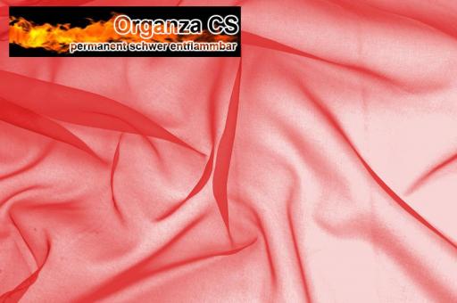 Organza - permanent schwer entflammbar - 300 cm Bordeaux