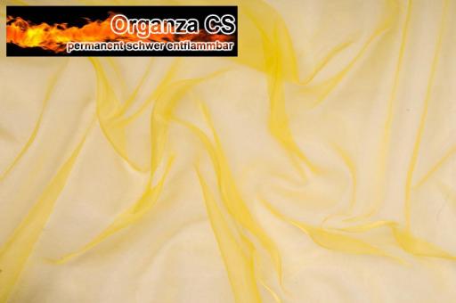 Organza - permanent schwer entflammbar - 300 cm Gelb