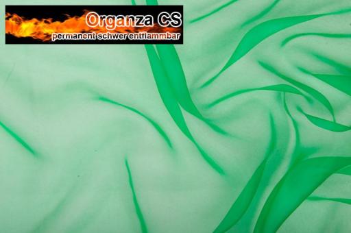 Organza - permanent schwer entflammbar - 300 cm Grün