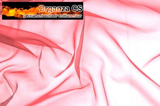 Organza - permanent schwer entflammbar - 300 cm Rot