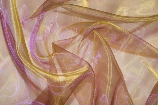 Organza 2-farbig Viola/Gold