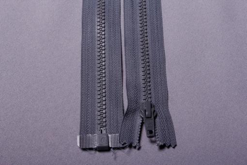 Kunststoff-Reißverschluss teilbar - 70 cm Grau