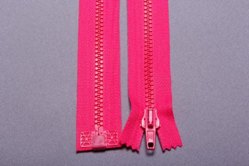 Kunststoff-Reißverschluss teilbar - 80 cm Pink