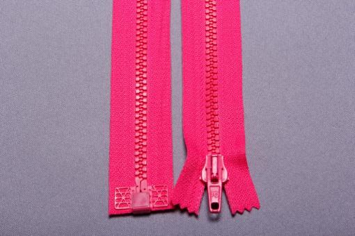 Kunststoff-Reißverschluss teilbar - 35 cm Pink