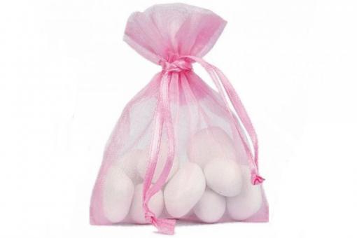 10 x Organza Säckchen 7,5 x 10cm Rosa intensiv