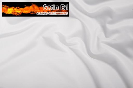 Event-Satin schwer entflammbar B1 - 300 cm Weiß