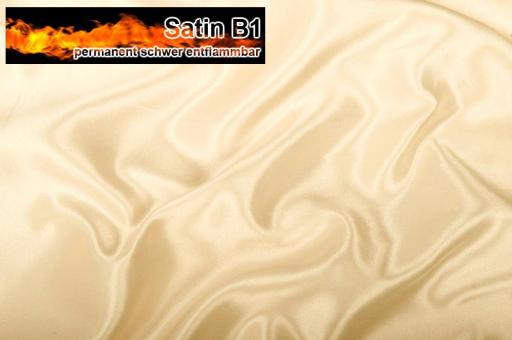 Satin - permanent schwer entflammbar B1 Champagner