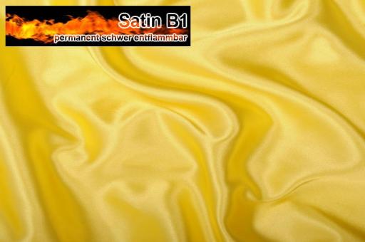 Satin - permanent schwer entflammbar B1 Gelb
