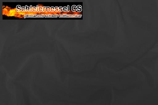 Schleiernessel - Trevira CS - 420 cm - Schwarz 