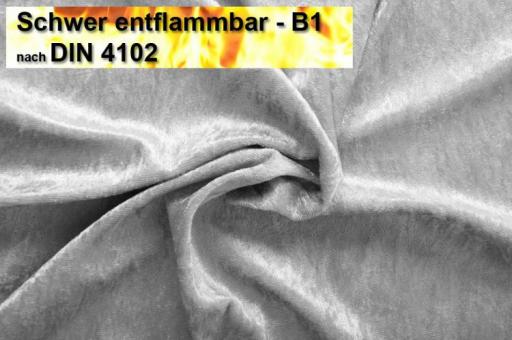 Pannesamt B1 - schwer entflammbar Silber